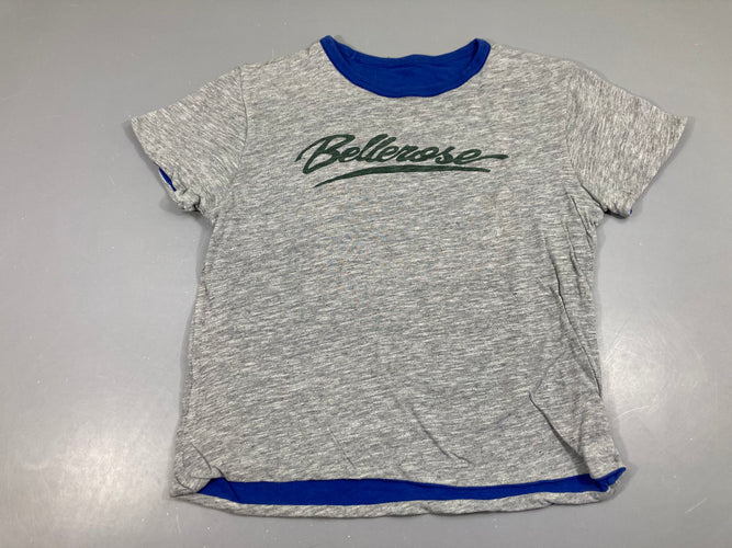 T-shirt m.c réversible gris-bleu Bellerose, moins cher chez Petit Kiwi