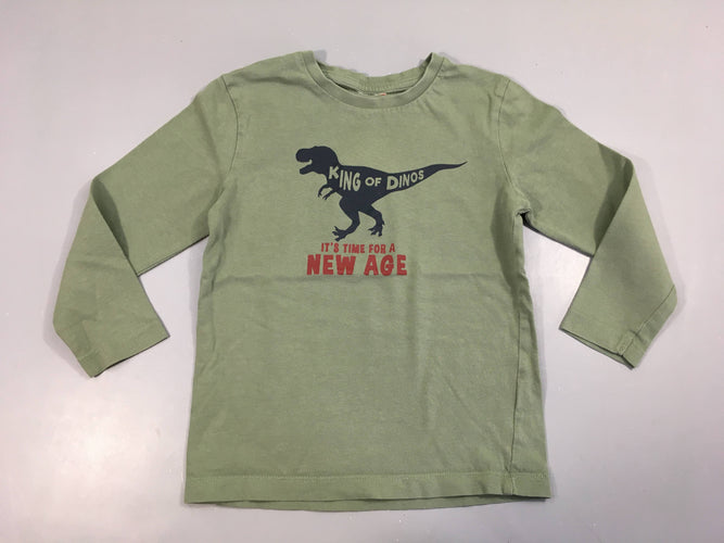 T-shirt m.l kaki Dino King, moins cher chez Petit Kiwi
