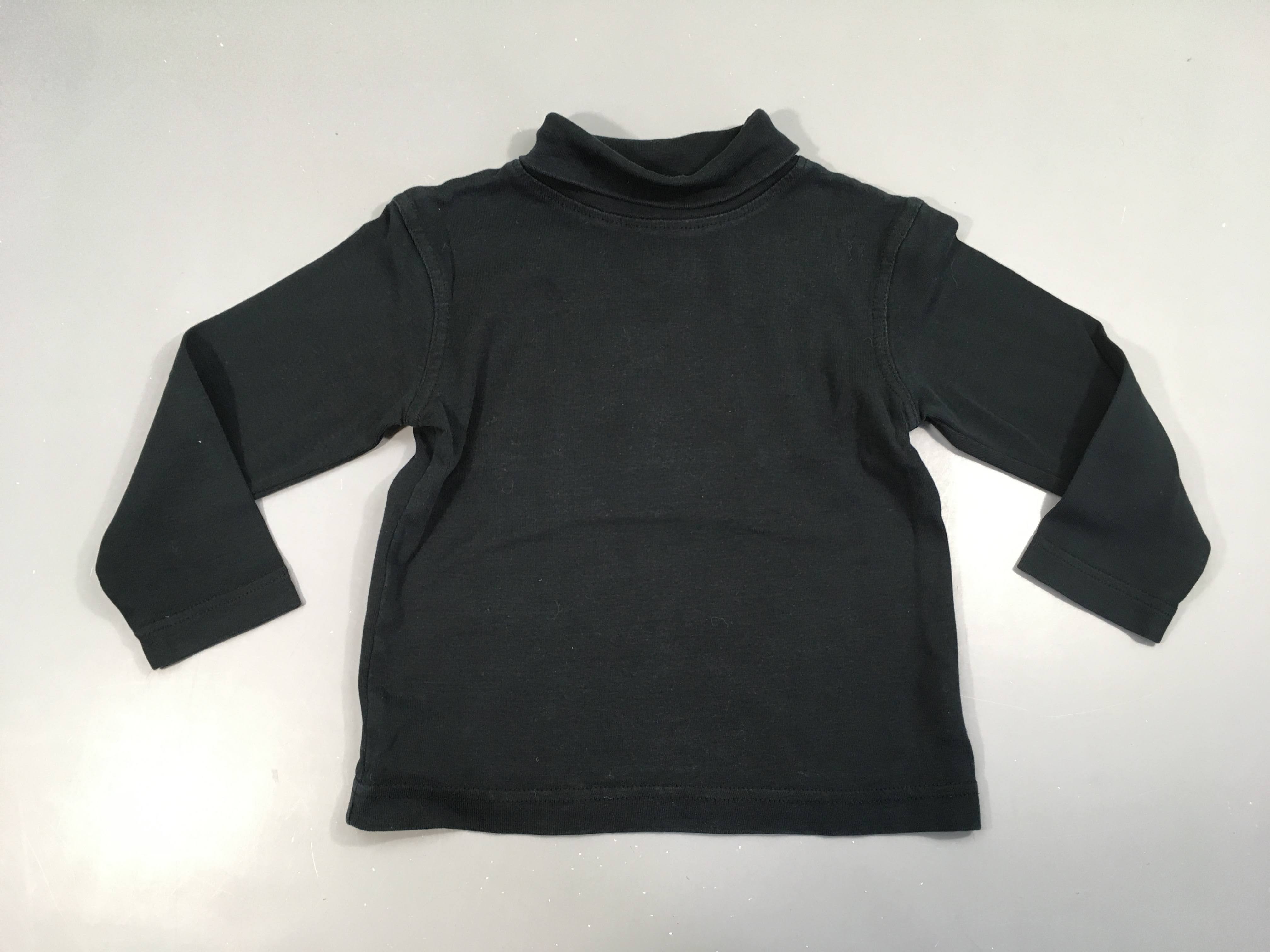 T-shirt m.l col roulé bleu foncé