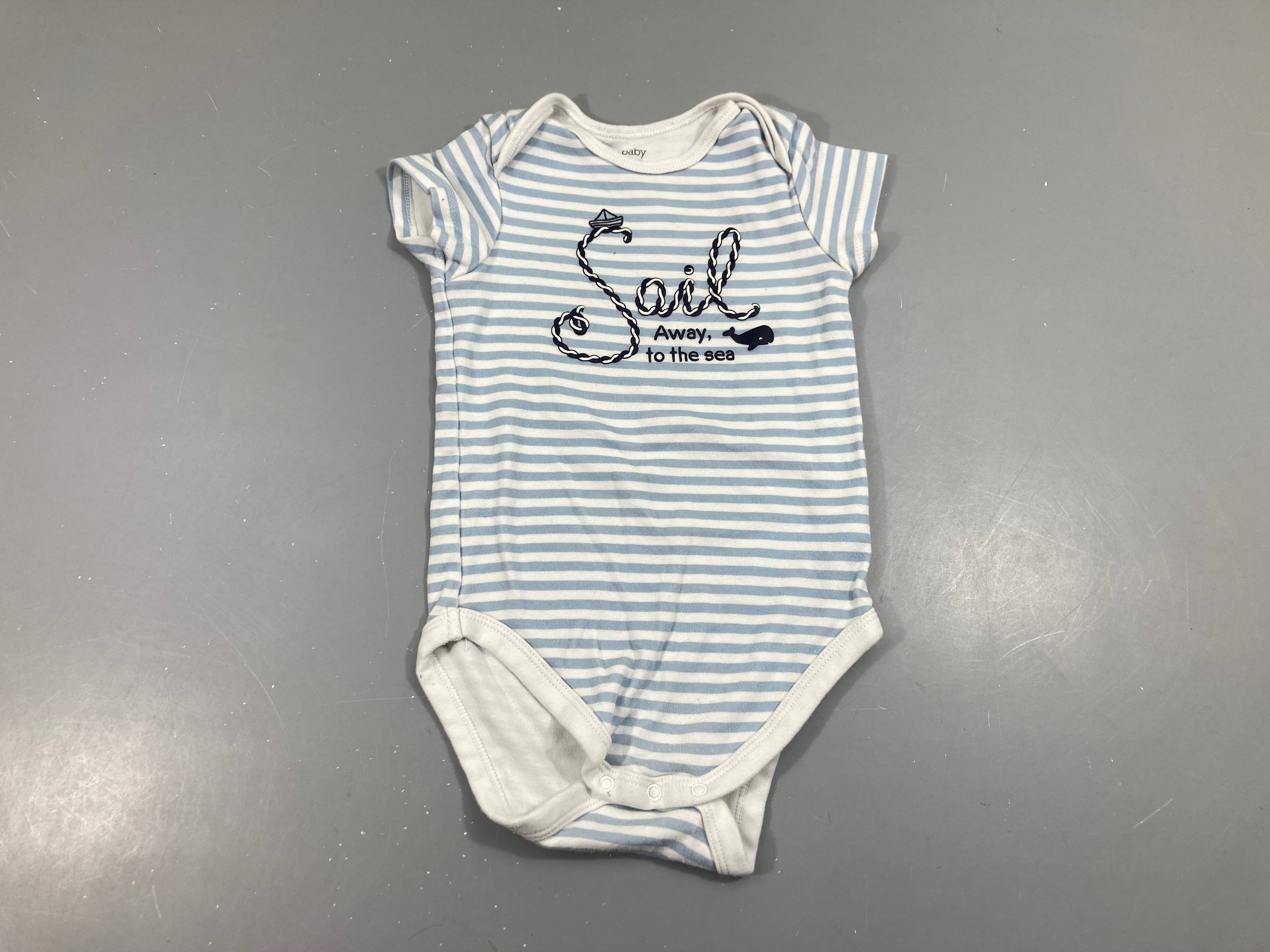 Body m.c blanc rayé bleu Sail