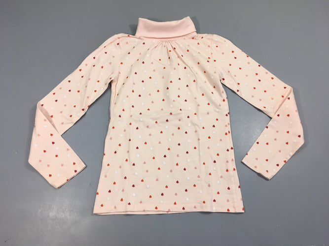 T-shirt m.l col roulé rose pâle goûttes, moins cher chez Petit Kiwi