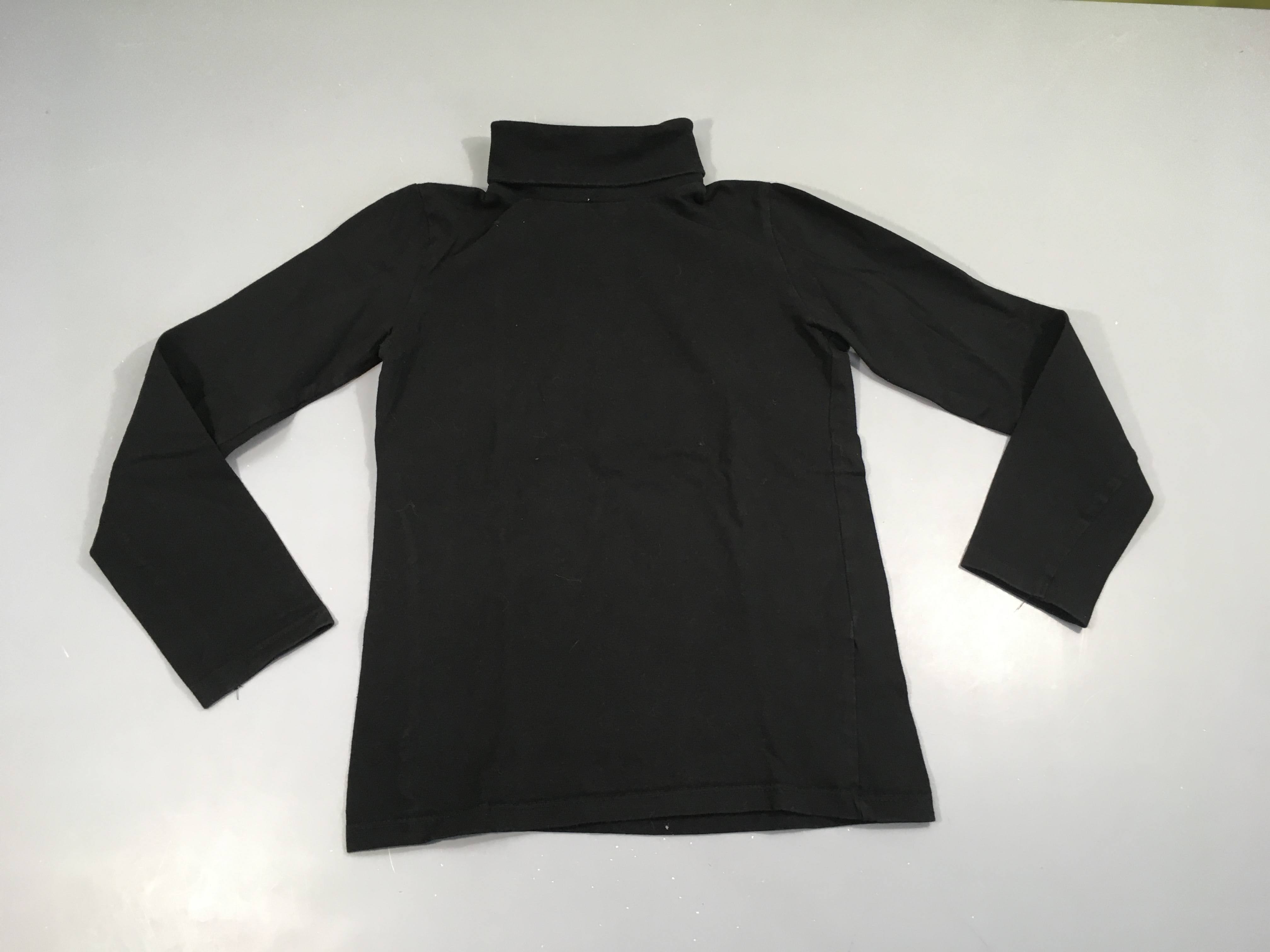 T-shirt m.l col roulé noir