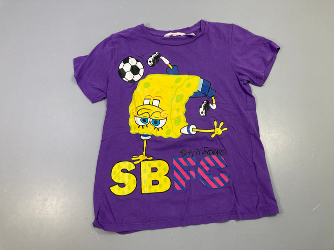 T-shirt m.c mauve Bob l'éponge, moins cher chez Petit Kiwi