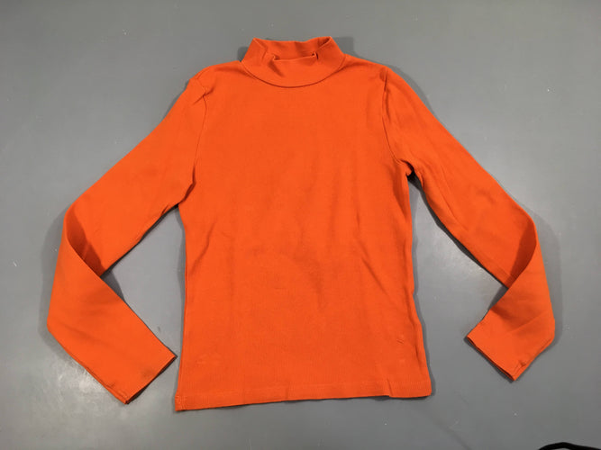 T-shirt m.l col montant côtelé orange, moins cher chez Petit Kiwi