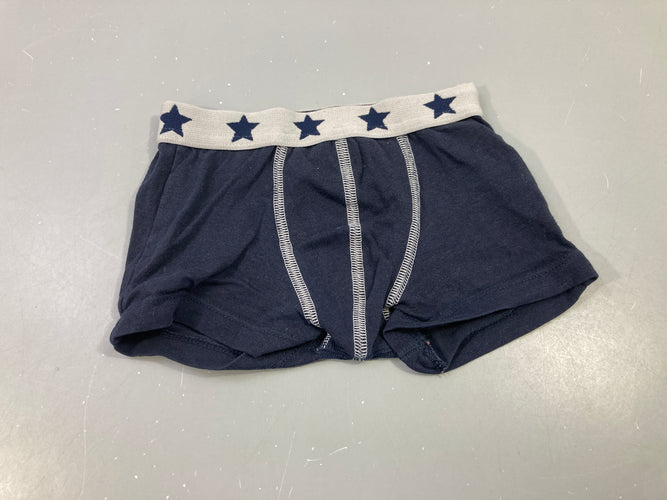 Boxer bleu foncé et gris, moins cher chez Petit Kiwi
