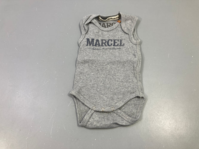 Body s.m gris clair, le fabuleux Marcel de bruxelles, moins cher chez Petit Kiwi