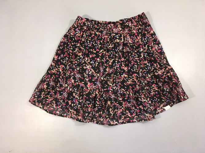 Jupe noire voile motifs couleur, moins cher chez Petit Kiwi