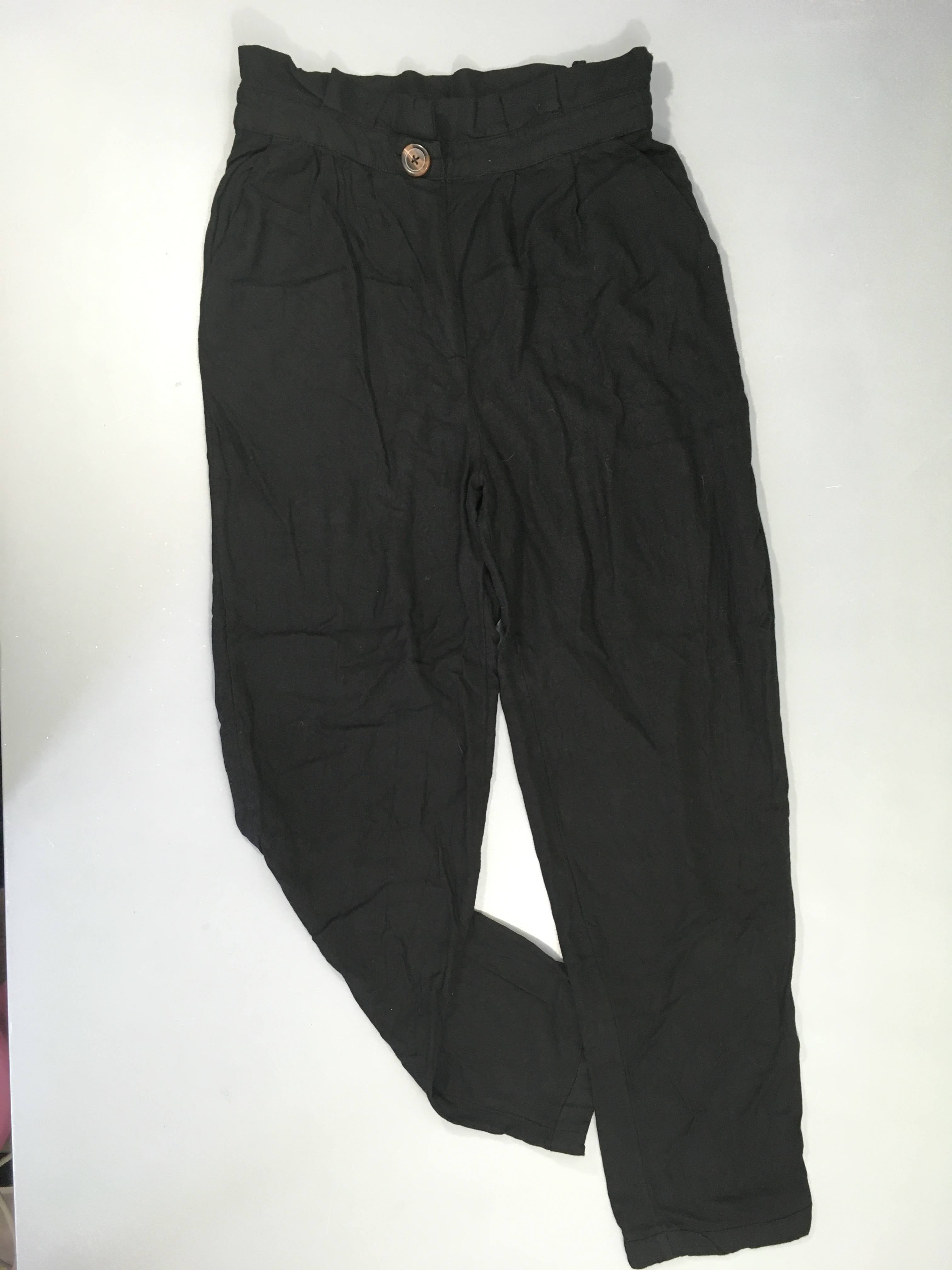 Pantalon souple noir taille élastique