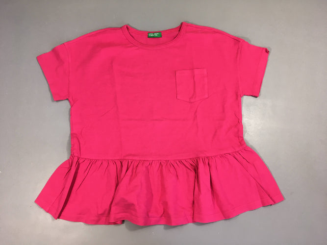 T-shirt m.c fuchsia  flammé poche, moins cher chez Petit Kiwi