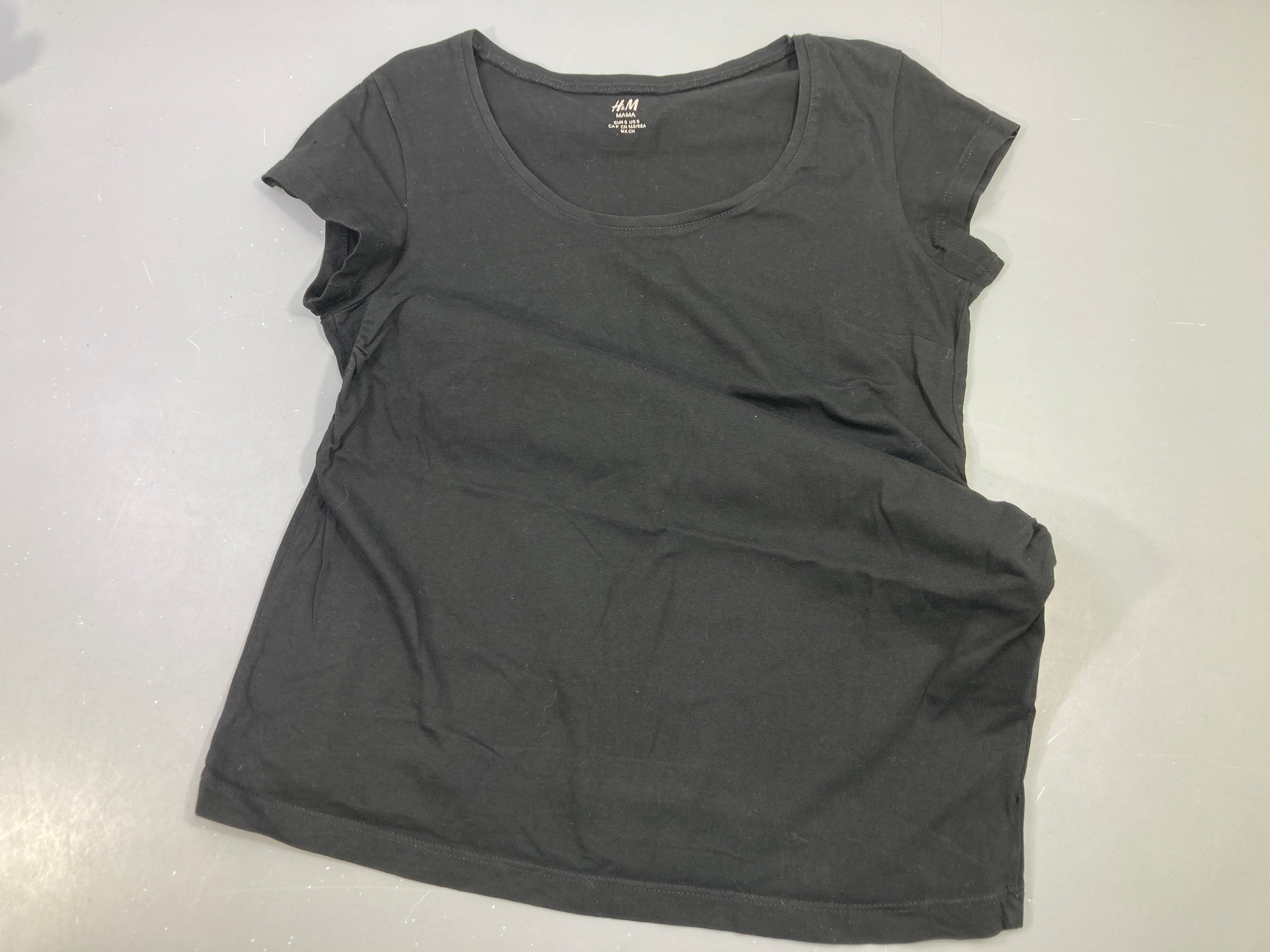 Robe t-shirt m.c noir de grossesse