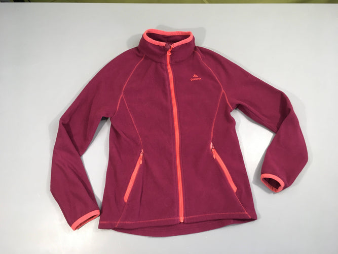 Polar zippé mauve-rose, moins cher chez Petit Kiwi