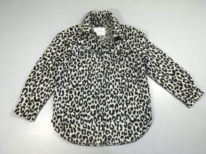 Surchemise gris-noir motifs léopard, moins cher chez Petit Kiwi