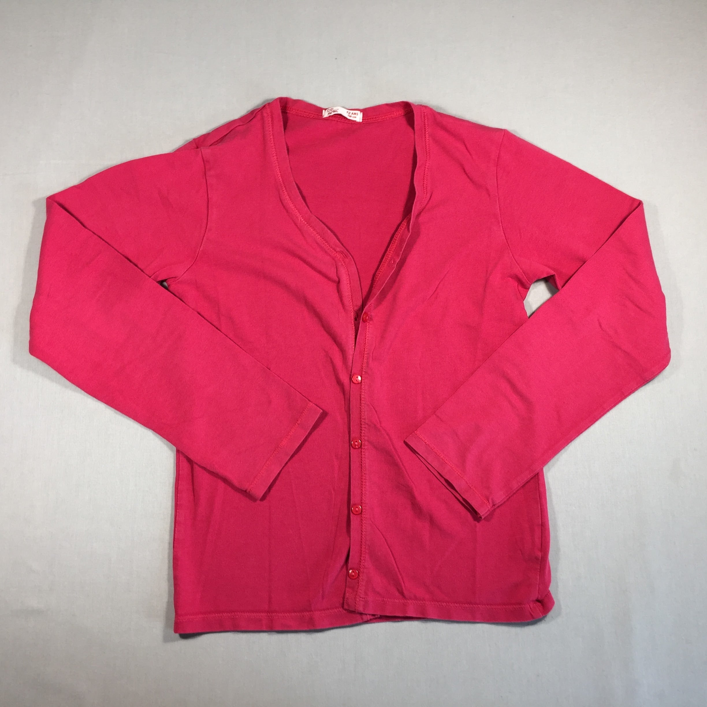 Gilet jersey rose boutonné