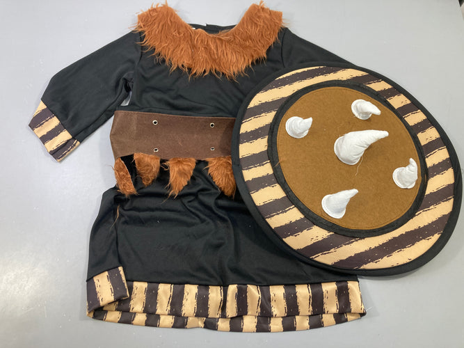 Déguisement viking, incomplet, tunique, bouclier, tour de cou,ceinture atosa, moins cher chez Petit Kiwi