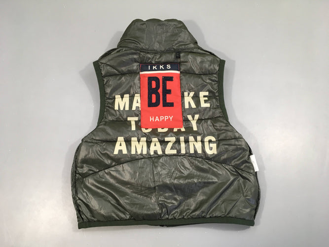 Bodywarmer bleu foncé éventuellement réversible kaki Amazing, moins cher chez Petit Kiwi