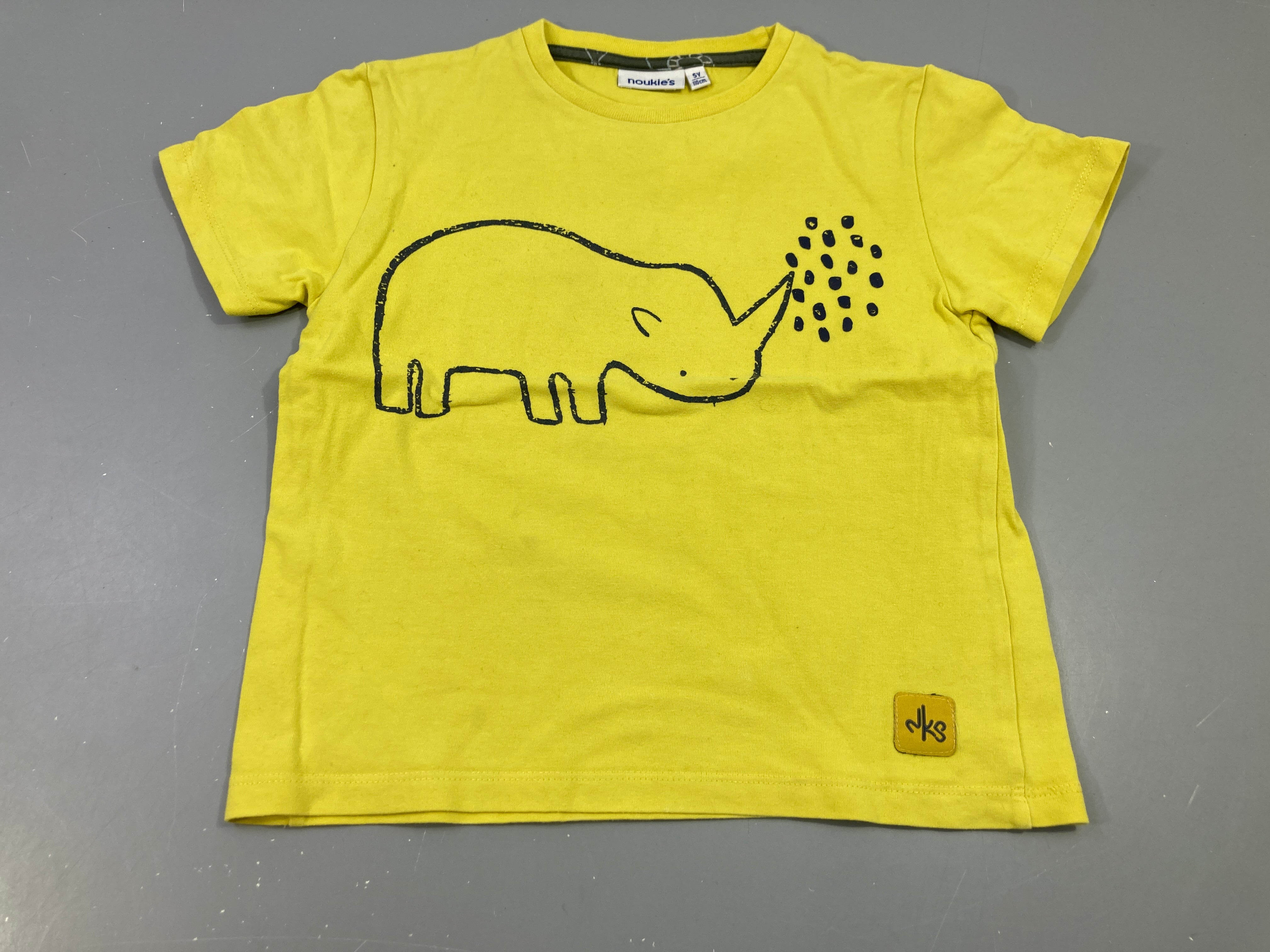 T-shirt m.c jaune avec rhino