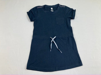 Robe m.c jersey bleu foncé poche