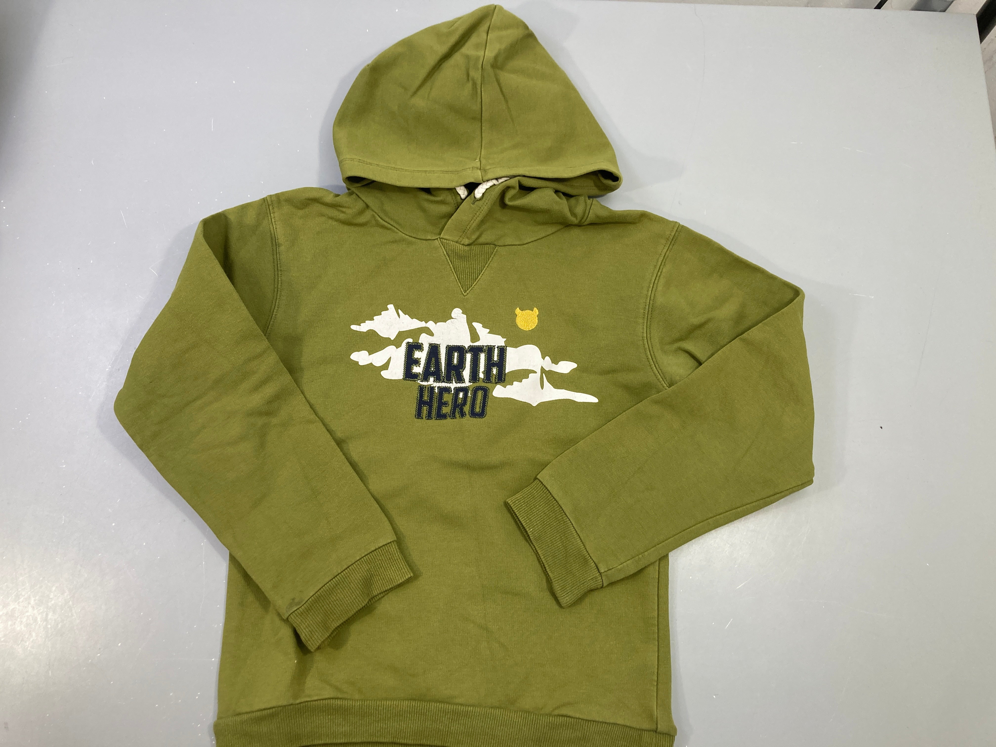 Sweat à capuche kaki heart hero