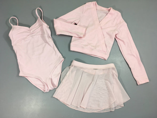 Ensemble maillot de danse + jupe voile + Gilet, moins cher chez Petit Kiwi