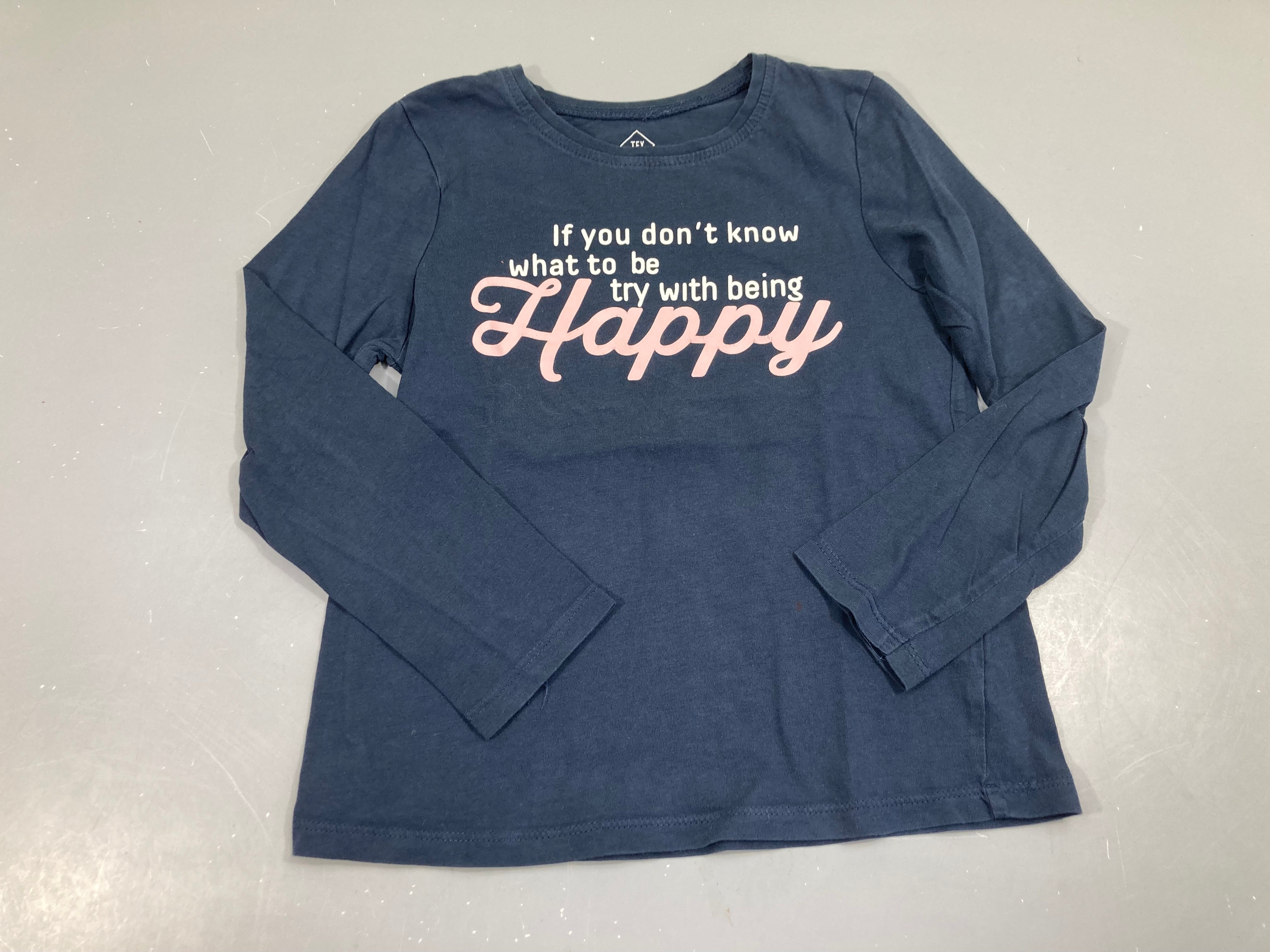 T-shirt m.l bleu foncé Happy