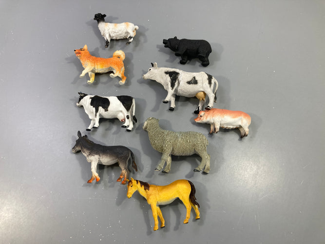 Set 9 animaux, moins cher chez Petit Kiwi