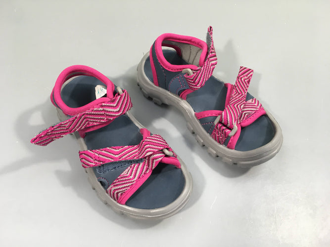 Etat neuf-Sandales de randonnée rose et grise, moins cher chez Petit Kiwi