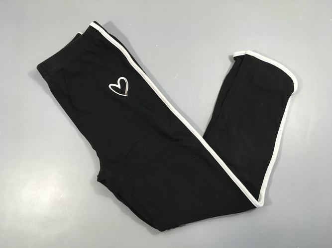 Pantalon jersey noir bords blancs, moins cher chez Petit Kiwi
