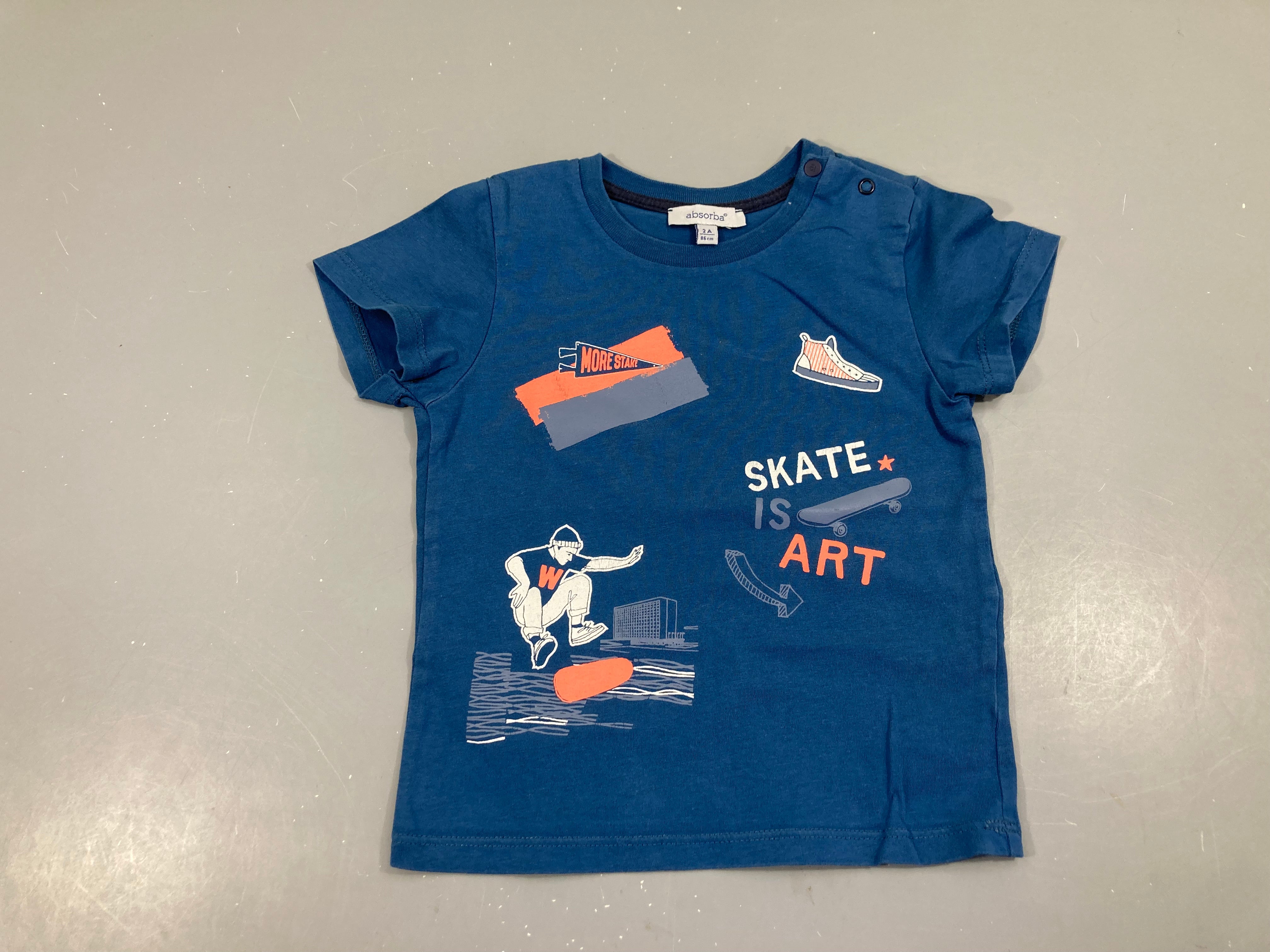 T-shirt m.c bleu foncé Skate