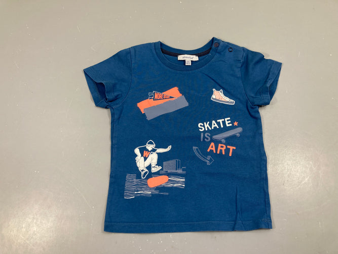 T-shirt m.c bleu foncé Skate, moins cher chez Petit Kiwi
