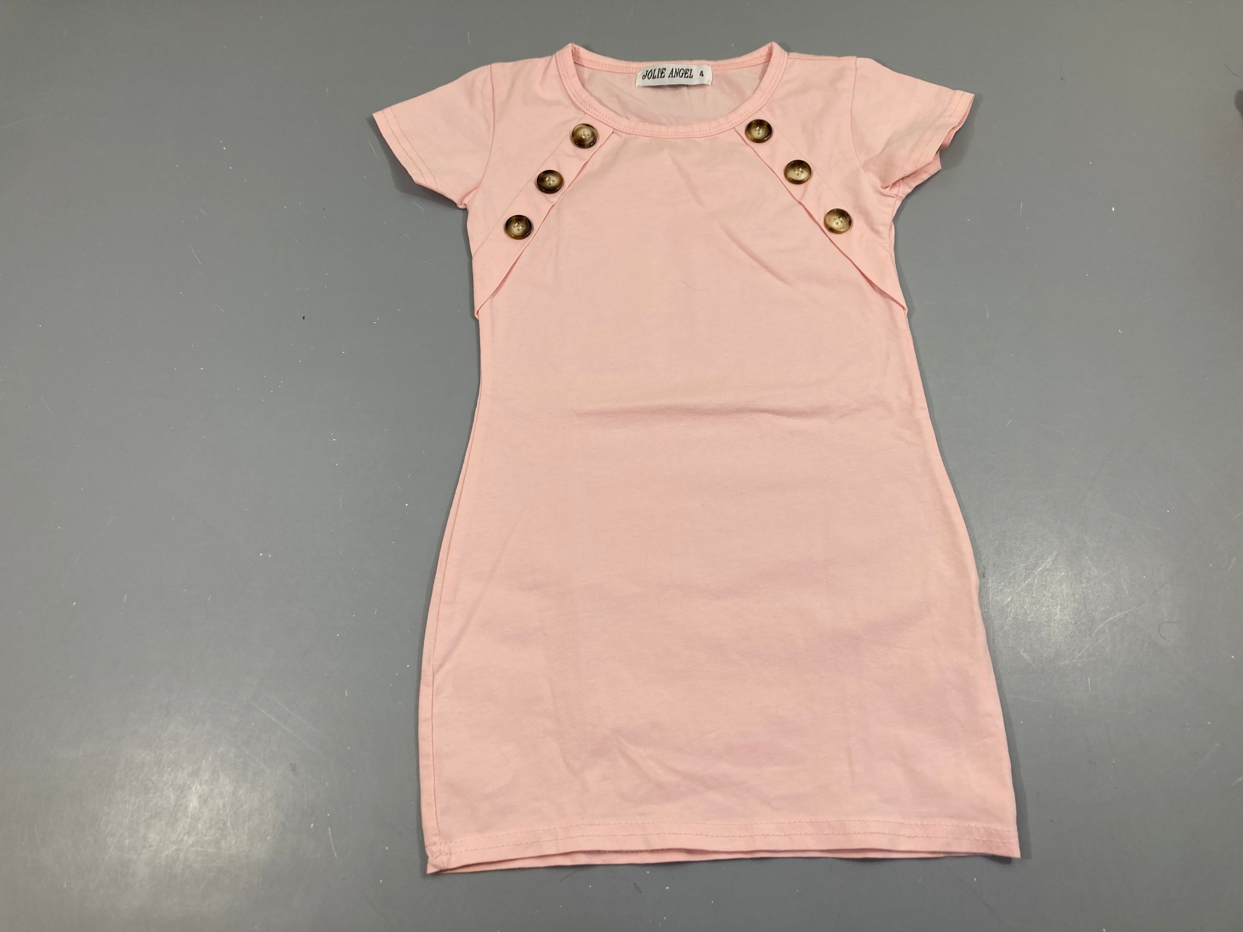 Robe m.c rose boutons décoratifs