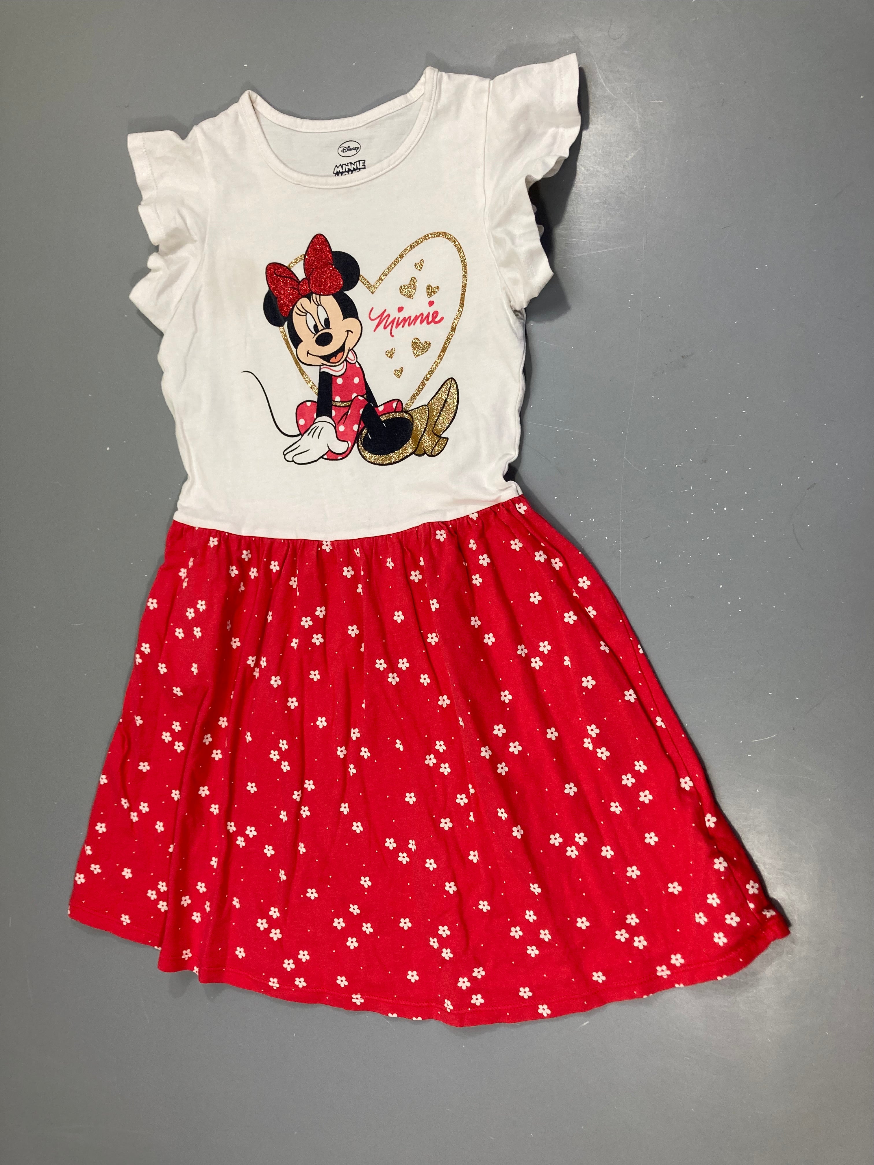 Robe m.c blanc-rouge Minnie