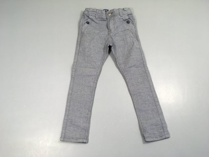 Pantalon chino slim bleu/blanc, moins cher chez Petit Kiwi