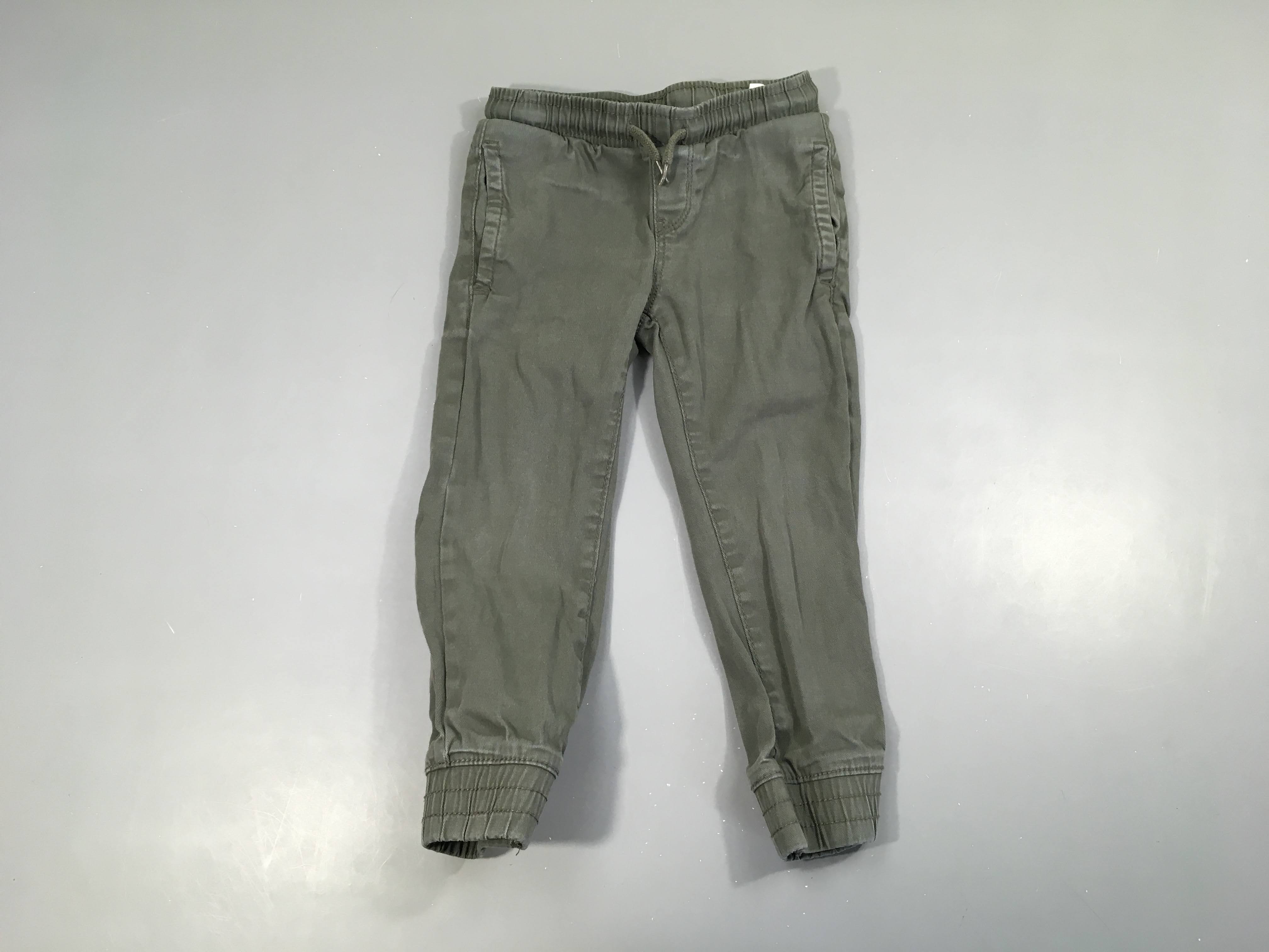 Pantalon kaki taille et chevilles élastiques