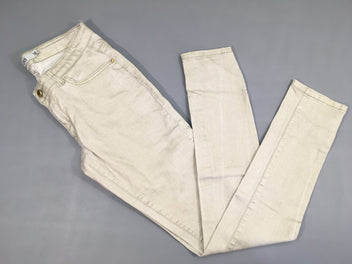 Pantalon effet enduit doré