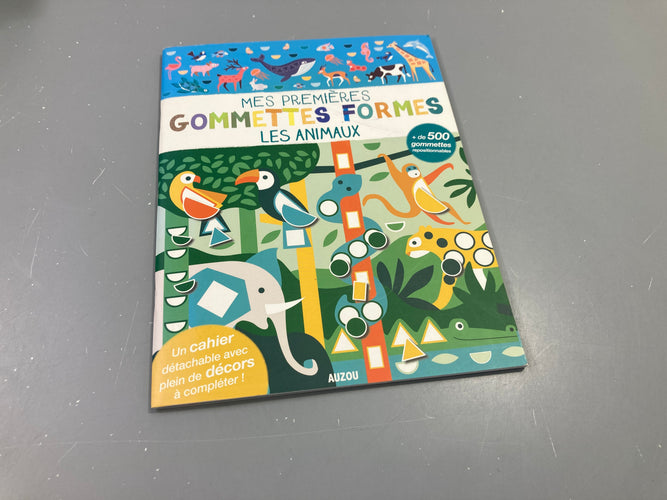 Mes premières gommettes formes, les animaux, repositionnables, +3a, moins cher chez Petit Kiwi