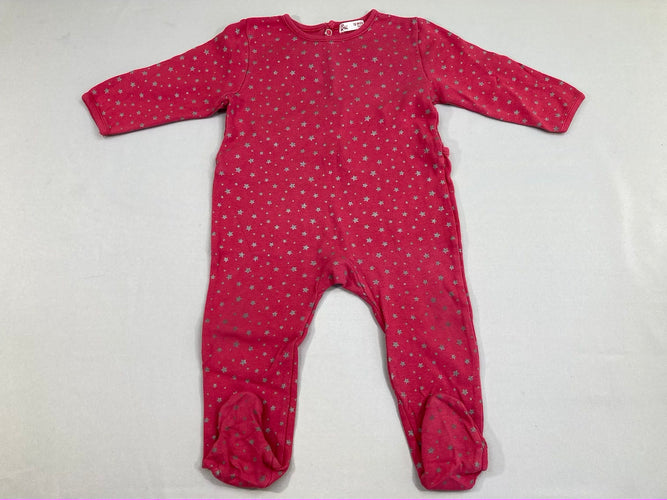 Pyjama jersey rose étoiles, moins cher chez Petit Kiwi