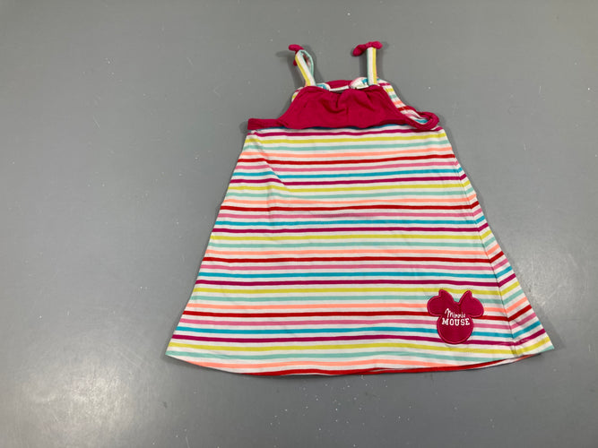 Robe s.m jersey blanc rayé couleur, moins cher chez Petit Kiwi