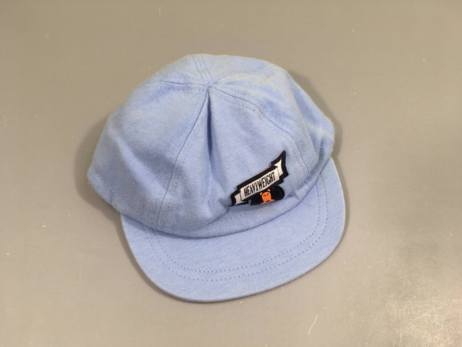 Casquette bleu clair heavyweight, 47cm, moins cher chez Petit Kiwi