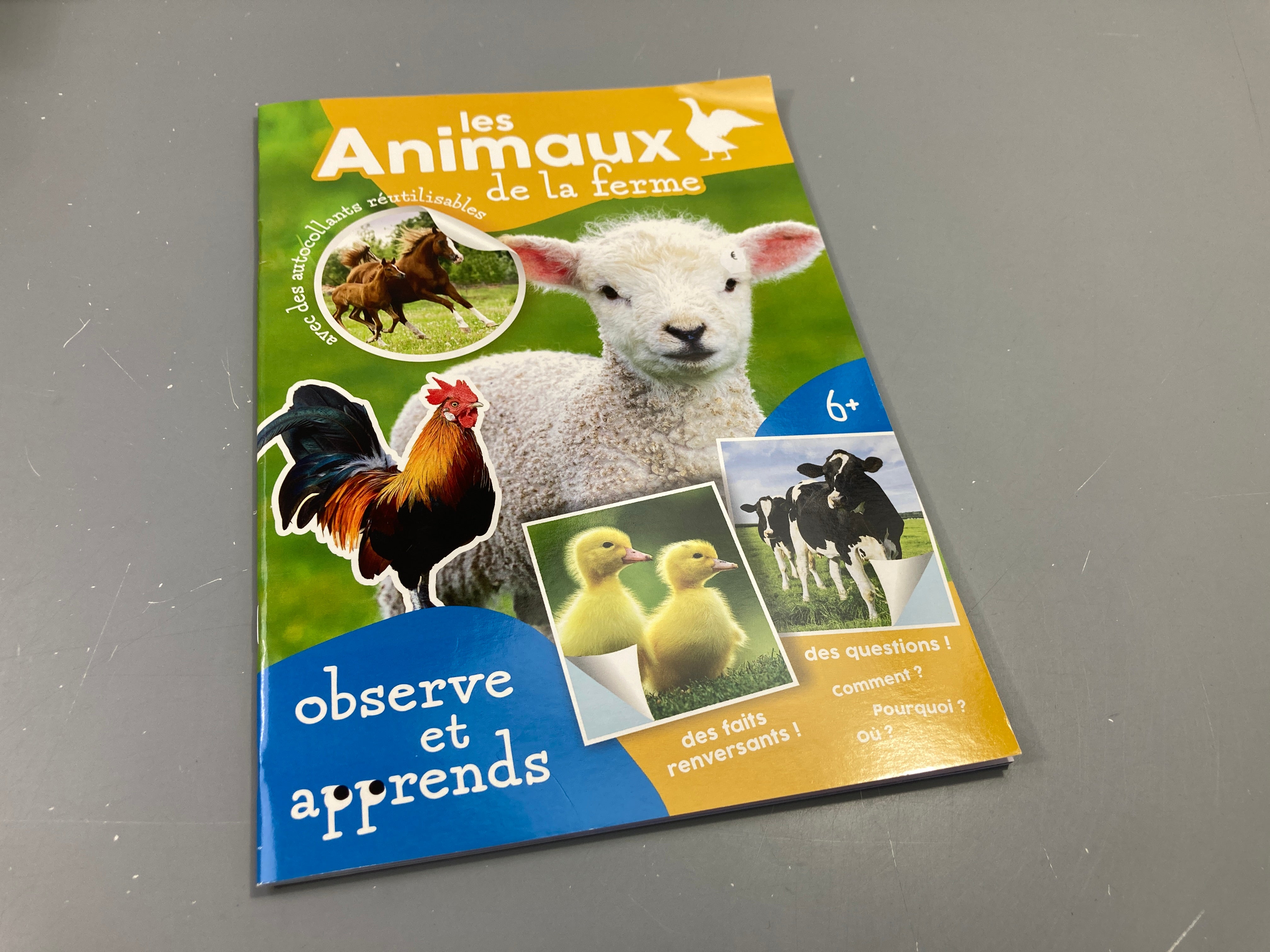 Les animaux de la ferme avec des autocollants réutilisables, +6a