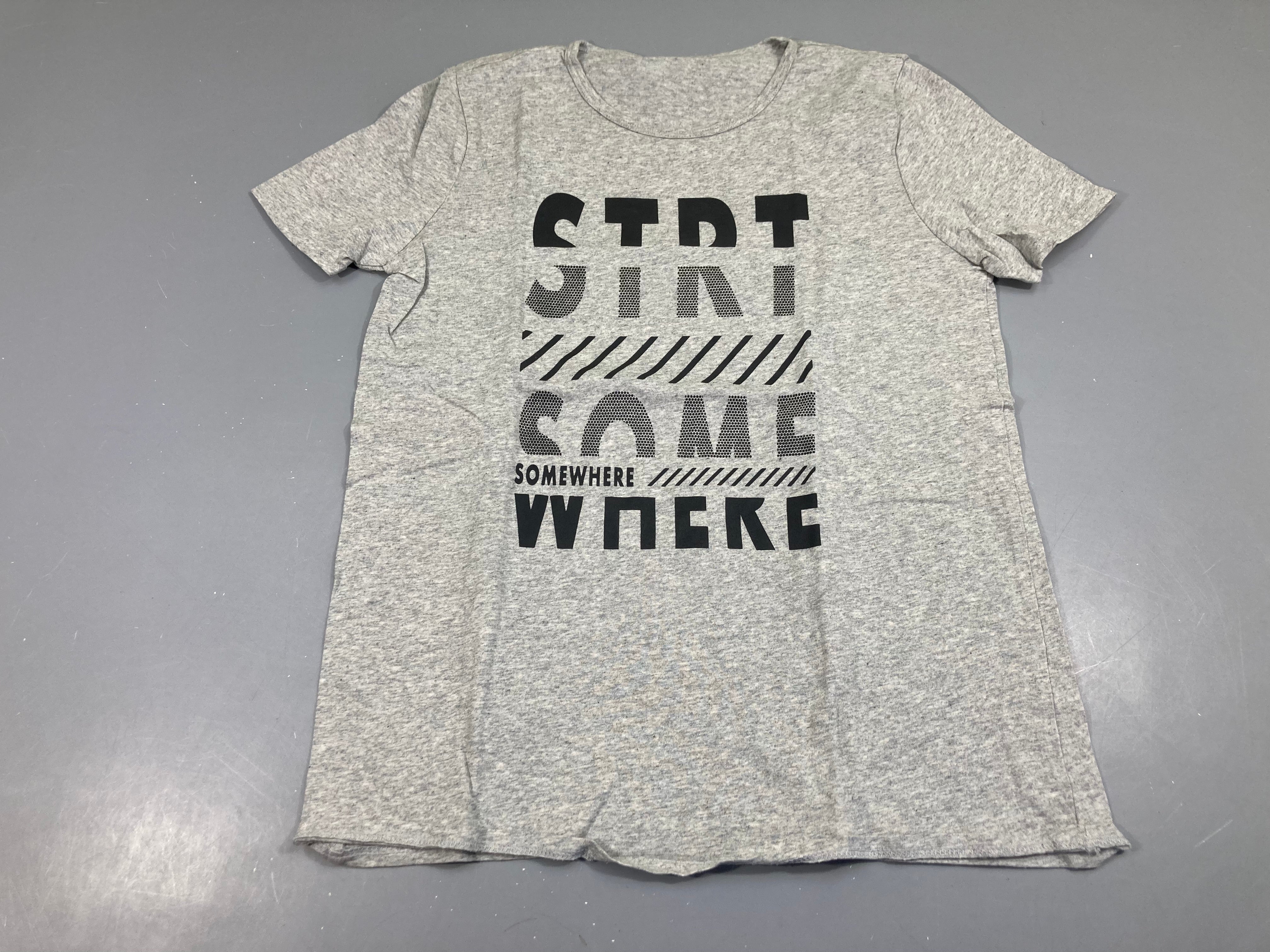 T-shirt m.c gris chiné STRT