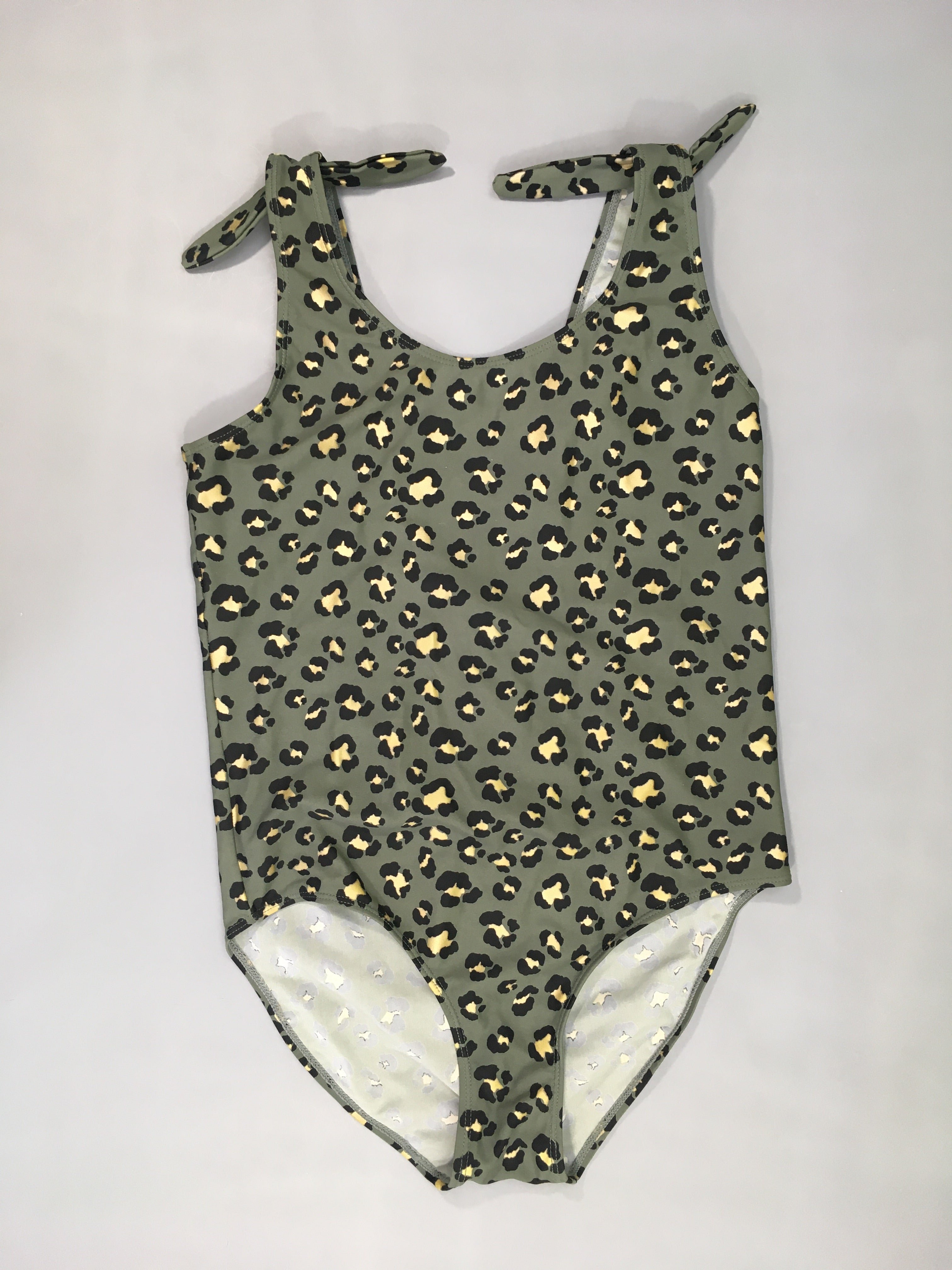 Maillot kaki motifs léopard