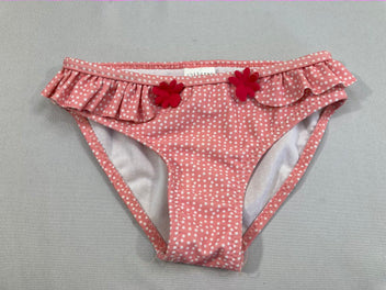 Culotte de maillot rose pâle pois froufrous