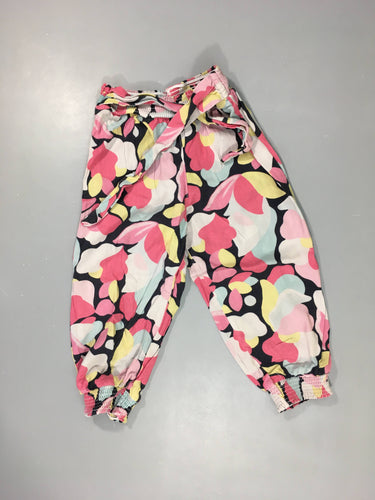 Pantalon fluide léger taille et chevilles élastiques motifs multicolores, moins cher chez Petit Kiwi