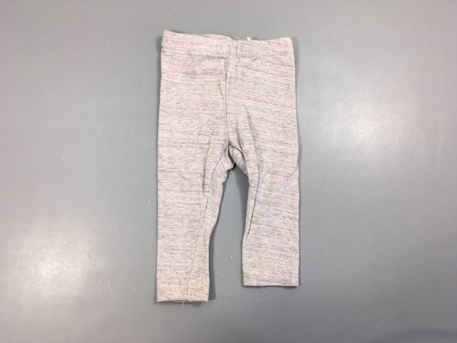 Legging gris chiné rose, moins cher chez Petit Kiwi