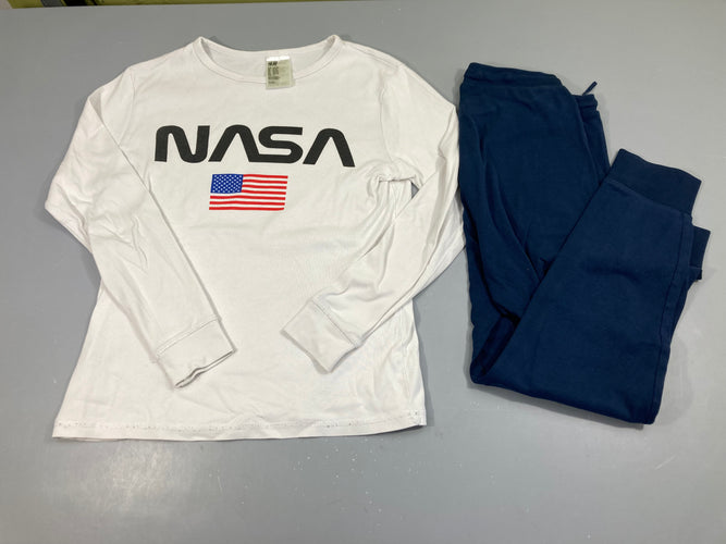 Pyjama 2pcs jersey blanc-bleu Nasa, moins cher chez Petit Kiwi