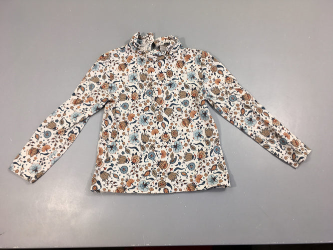 T-shirt m.l écru fleurs, moins cher chez Petit Kiwi