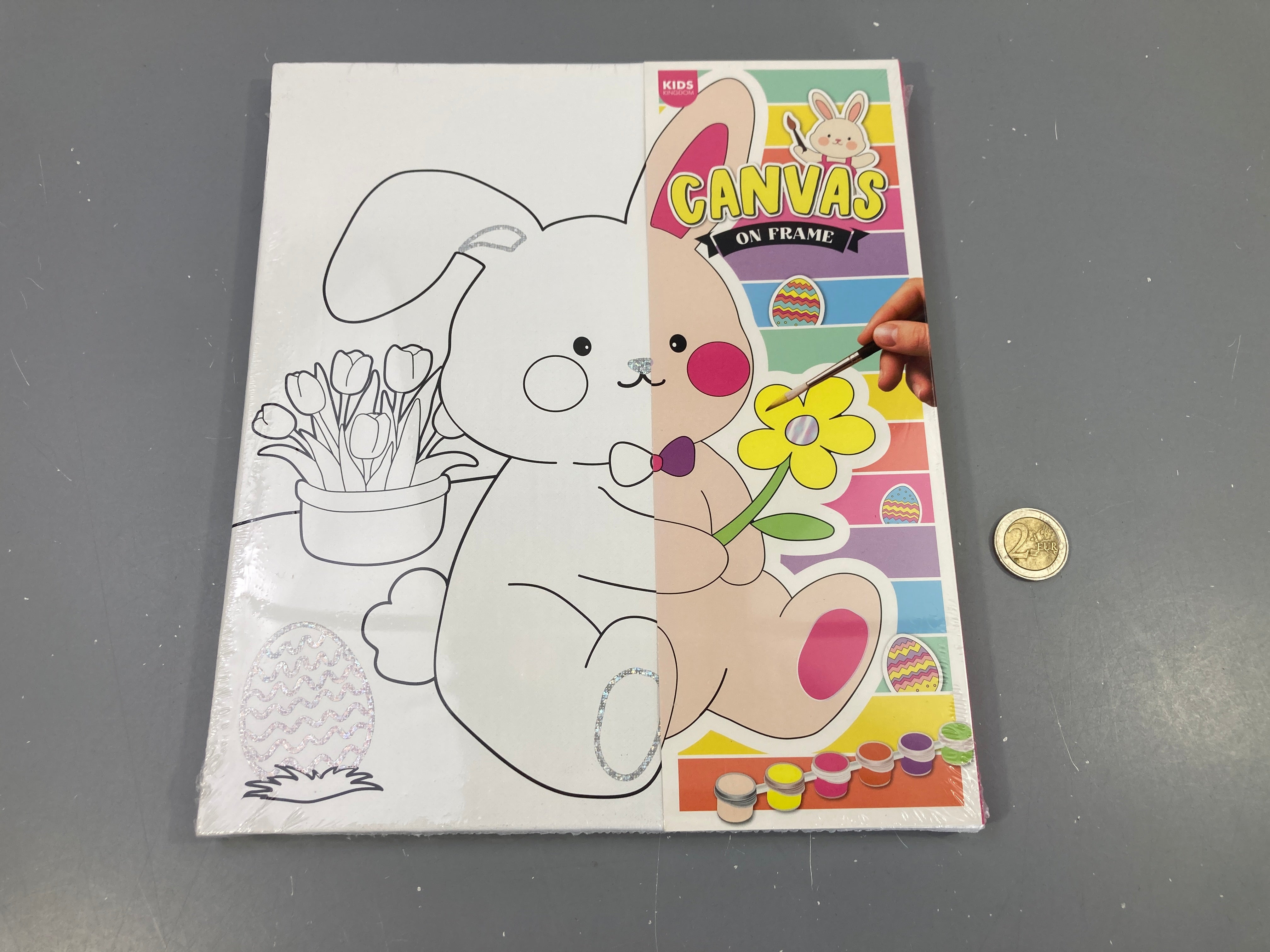 Kit créatif de peinture de Pâques sur toile (Action)
