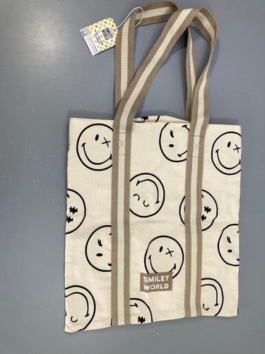 Neuf-Cabas Smiley World toile beige, moins cher chez Petit Kiwi