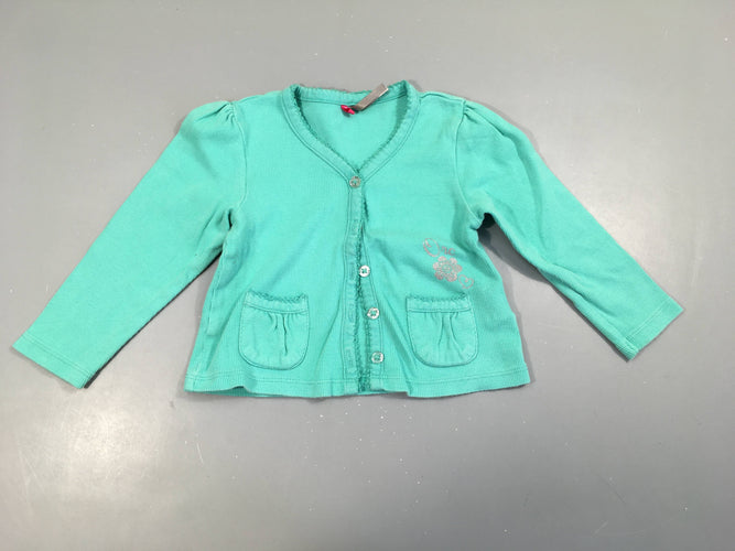 Gilet côtes vert, moins cher chez Petit Kiwi