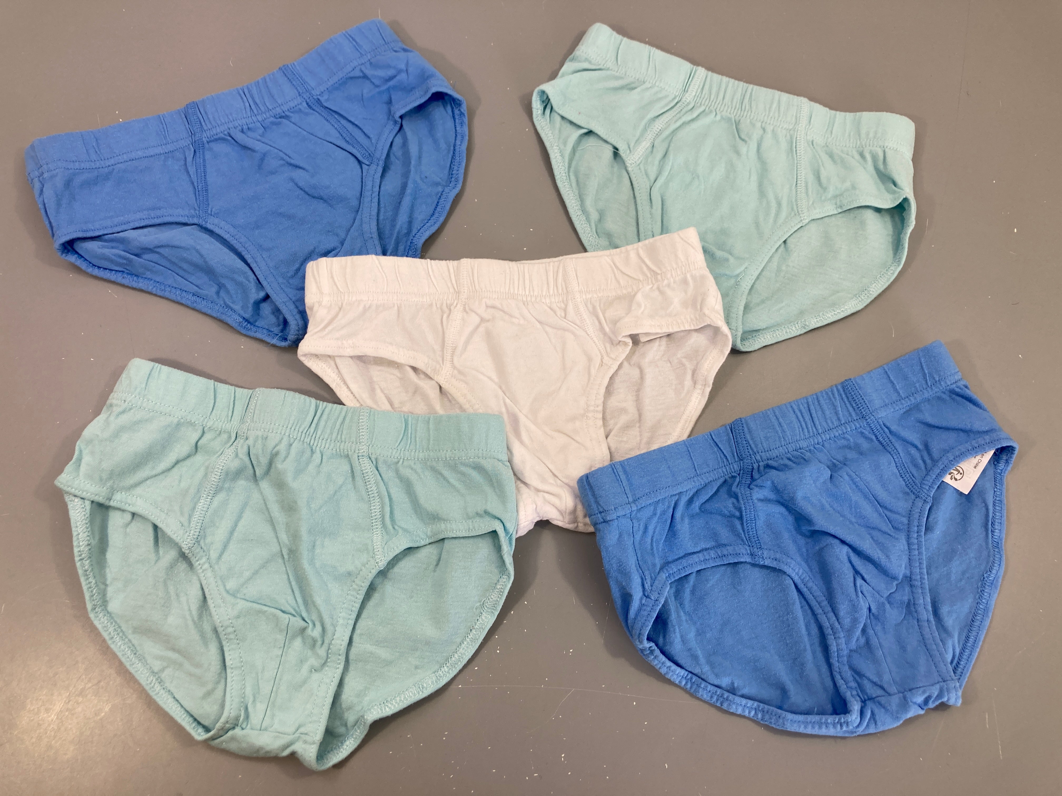 5 Slips blanc-bleu